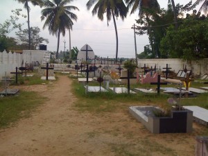 Small cemetary on side of church